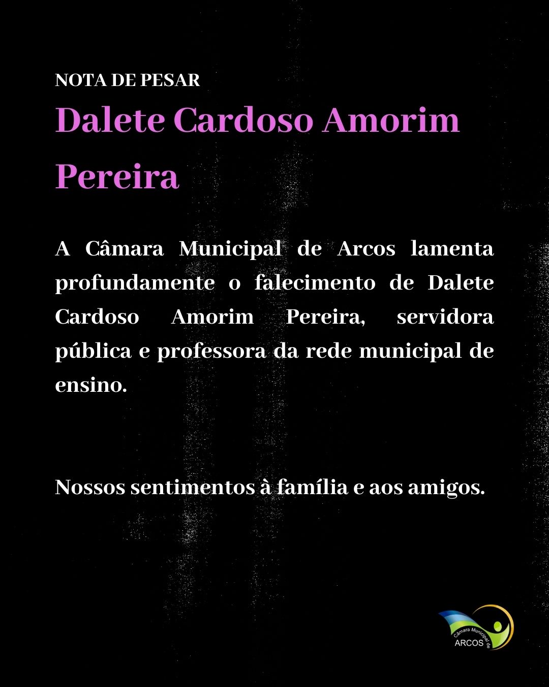  Nota de pesar - Dalete Cardoso Amorim Pereira