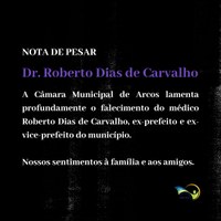 Nota de pesar - Dr. Roberto Dias de Carvalho
