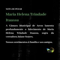 Nota de pesar - Maria Helena Trindade Ituassu